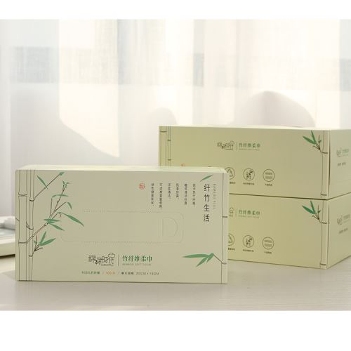 Bamboo Fiber Facial Tissue White