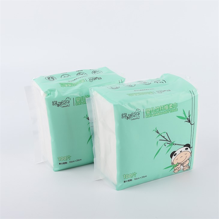 Bamboo Dry Wipes Facial Tissue