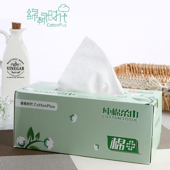 Organic Cotton Material Facial Tissue Dry Wipes